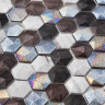 Мозаика Vidrepur Hexagon Forest Mix (на сетке)