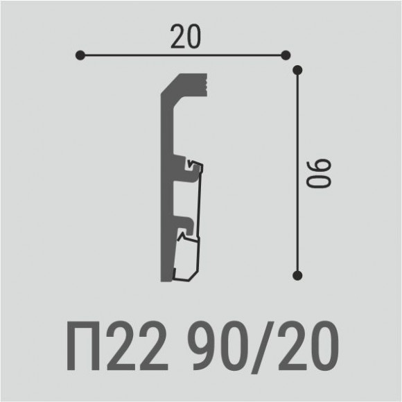 Плинтус напольный Bellо-Deco XPS П 22