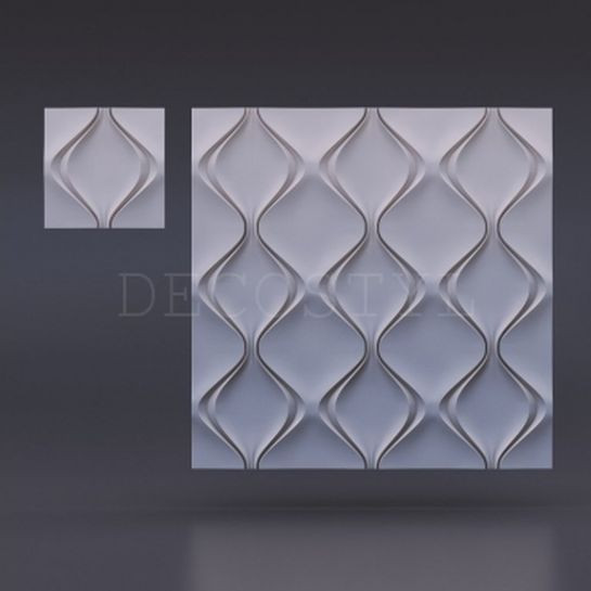 Гипсовая 3D-панель DecoStyl Мягкий ромб